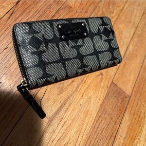 Kate spade long wallet black